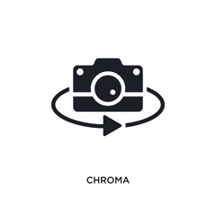 chroma isolated icon. simple element illustration from photography concept icons. chroma editable logo sign symbol design on white background. can be use for web and mobile