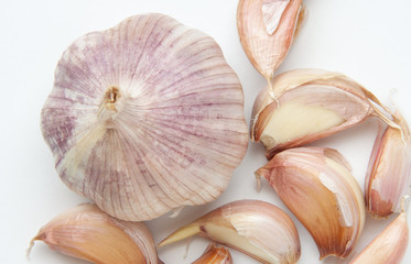 garlic isolated on white background