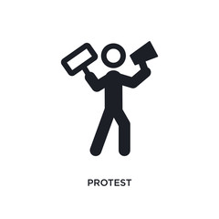 protest isolated icon. simple element illustration from political concept icons. protest editable logo sign symbol design on white background. can be use for web and mobile