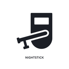 nightstick isolated icon. simple element illustration from political concept icons. nightstick editable logo sign symbol design on white background. can be use for web and mobile
