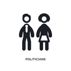 politicians isolated icon. simple element illustration from political concept icons. politicians editable logo sign symbol design on white background. can be use for web and mobile