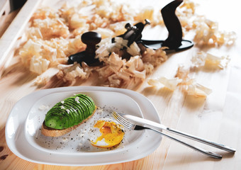Easy breakfast in the workshop