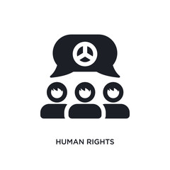 human rights isolated icon. simple element illustration from political concept icons. human rights editable logo sign symbol design on white background. can be use for web and mobile