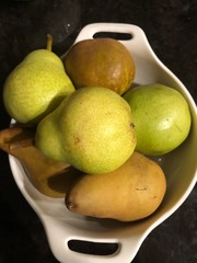 Variety of fresh pears