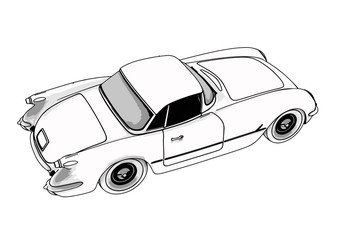 sports retro car vector