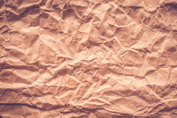Crumpled, Wrinkled of brown or retro paper texture background.