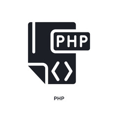 php isolated icon. simple element illustration from programming concept icons. php editable logo sign symbol design on white background. can be use for web and mobile