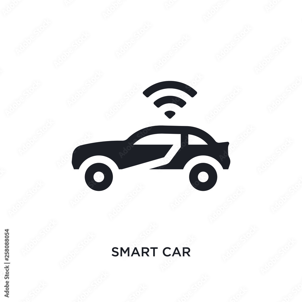 Poster smart car isolated icon. simple element illustration from programming concept icons. smart car edita