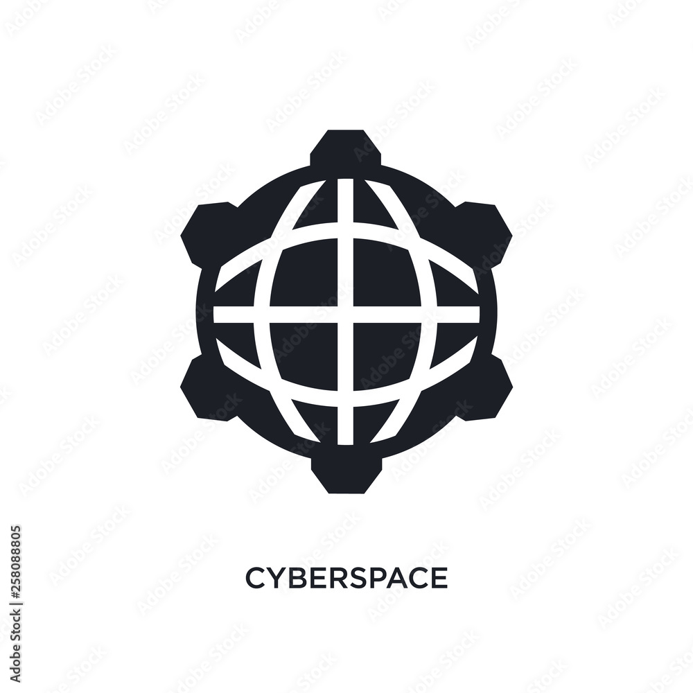 Poster cyberspace isolated icon. simple element illustration from programming concept icons. cyberspace edi