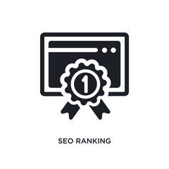 seo ranking isolated icon. simple element illustration from programming concept icons. seo ranking editable logo sign symbol design on white background. can be use for web and mobile