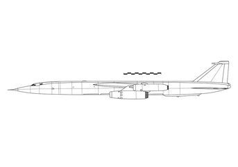 Myasishev M-50. Outline drawing