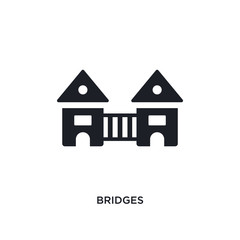bridges isolated icon. simple element illustration from real estate concept icons. bridges editable logo sign symbol design on white background. can be use for web and mobile