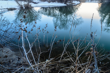 Beautiful evening Russian landscape