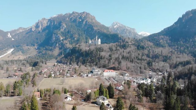 Flying near Schloss Schwanstein, F&uuml;ssen Germany