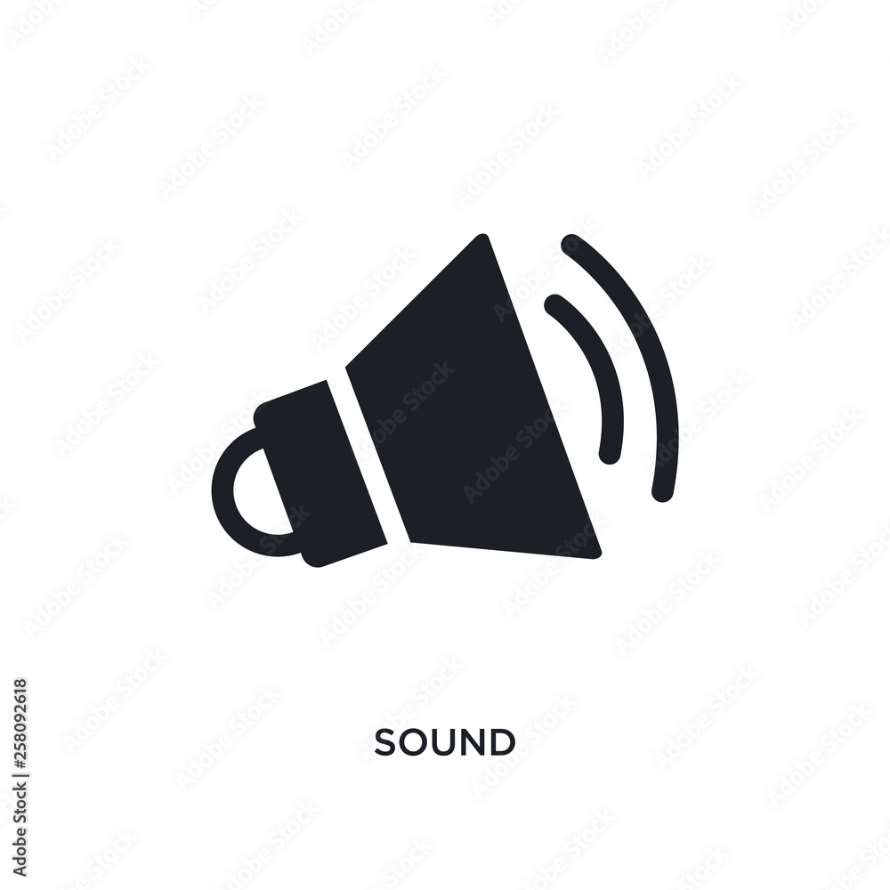 Poster sound isolated icon. simple element illustration from science concept icons. sound editable logo sig