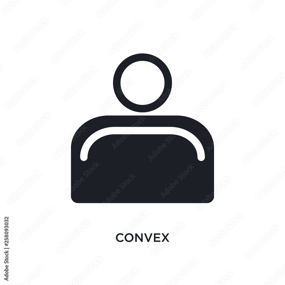 Aufkleber convex isolated icon. simple element illustration from science concept icons. convex editable logo s