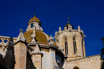 Fototapeta na wymiar View of the Cathedral of Tarragona dome (Catedral de Santa Tecla de Tarragona). Tarragona, Spain