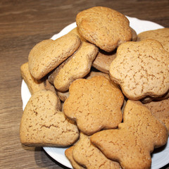 Cookies on a plate. Bakery products