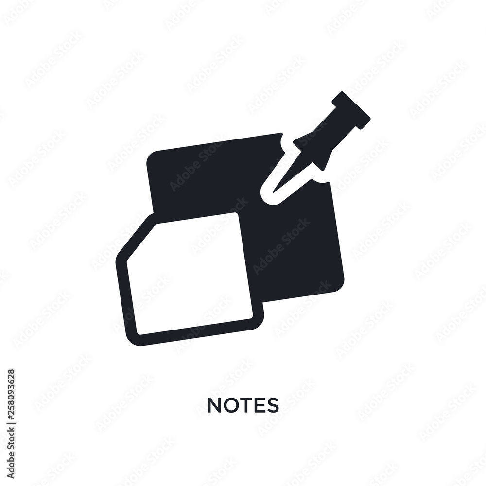 Poster notes isolated icon. simple element illustration from science concept icons. notes editable logo sig