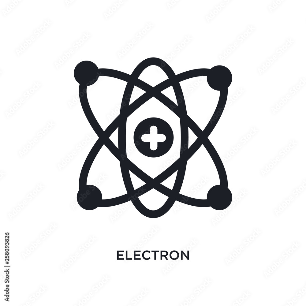 Poster electron isolated icon. simple element illustration from science concept icons. electron editable lo
