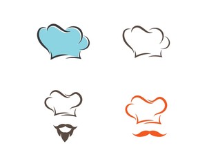 hat chef logo template vector