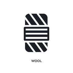 wool isolated icon. simple element illustration from sew concept icons. wool editable logo sign symbol design on white background. can be use for web and mobile