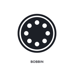 bobbin isolated icon. simple element illustration from sew concept icons. bobbin editable logo sign symbol design on white background. can be use for web and mobile