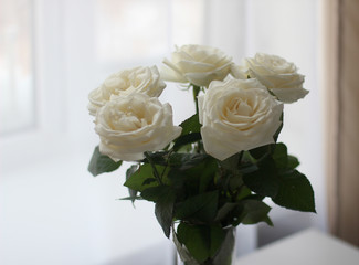 bouquet of white roses