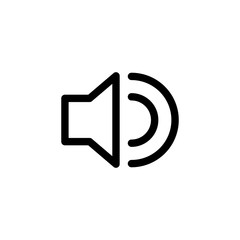 Volume high icon outline simple flat style illustration