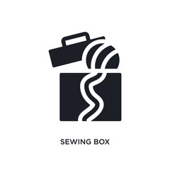 sewing box isolated icon. simple element illustration from sew concept icons. sewing box editable logo sign symbol design on white background. can be use for web and mobile
