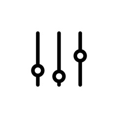 Settings icon outline simple flat style illustration