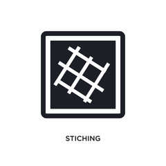 Fototapeta premium stiching isolated icon. simple element illustration from sew concept icons. stiching editable logo sign symbol design on white background. can be use for web and mobile