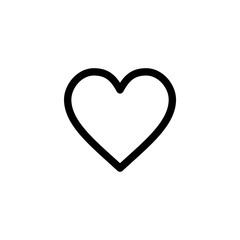 Heart icon simple flat style vector illustration