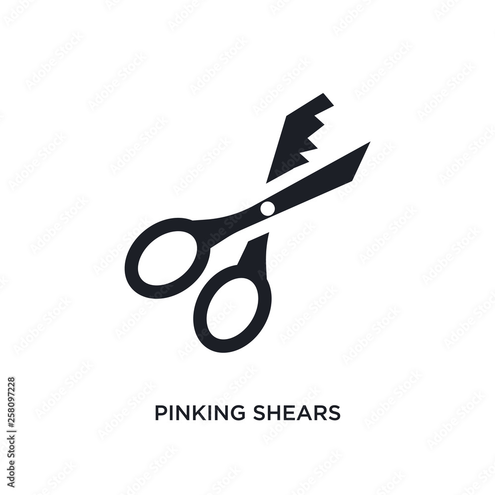 Poster pinking shears isolated icon. simple element illustration from sew concept icons. pinking shears edi