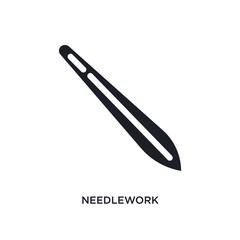 needlework isolated icon. simple element illustration from sew concept icons. needlework editable logo sign symbol design on white background. can be use for web and mobile