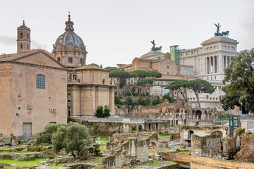 Obraz premium Traian Forum ruins in Rome