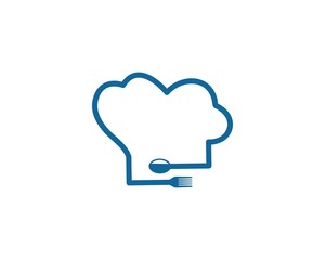 hat chef logo template vector