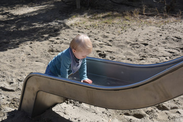 child playing in a park