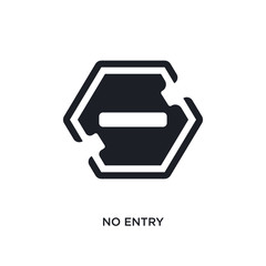no entry isolated icon. simple element illustration from signs concept icons. no entry editable logo sign symbol design on white background. can be use for web and mobile