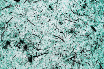 Turquoise abstract texture and background made with recycled paper. 