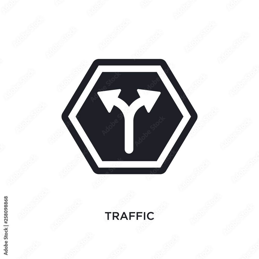 Poster traffic isolated icon. simple element illustration from signs concept icons. traffic editable logo s