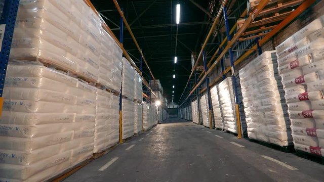 Warehouse, large modern warehouse in a factory