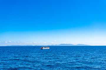 Obraz premium Boot vor Meereshorizont