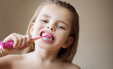 Teeth clean as pearls.