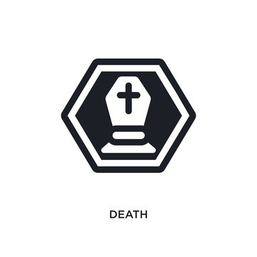 death isolated icon. simple element illustration from signs concept icons. death editable logo sign symbol design on white background. can be use for web and mobile