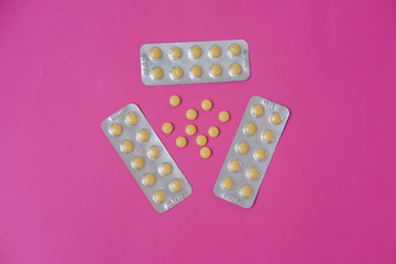 Heart pills. Medical tablets