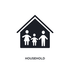 household isolated icon. simple element illustration from smart home concept icons. household editable logo sign symbol design on white background. can be use for web and mobile