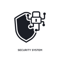 security system isolated icon. simple element illustration from smart home concept icons. security system editable logo sign symbol design on white background. can be use for web and mobile