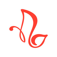 Hand drawn calligraphy logo of butterfly. Beauty cosmetic concept. Ecology vector element. Illustration eco icon design for wedding and Holiday Day, greeting card