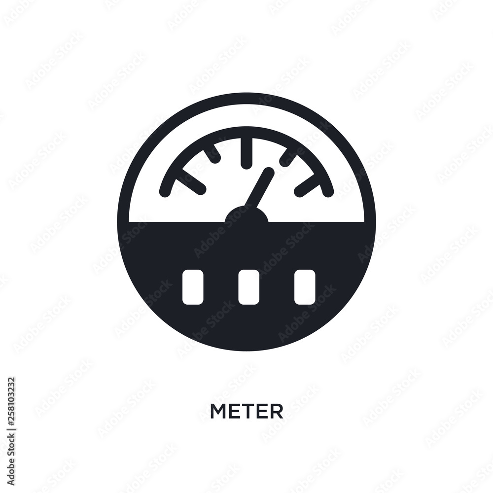 Aufkleber meter isolated icon. simple element illustration from smart house concept icons. meter editable logo